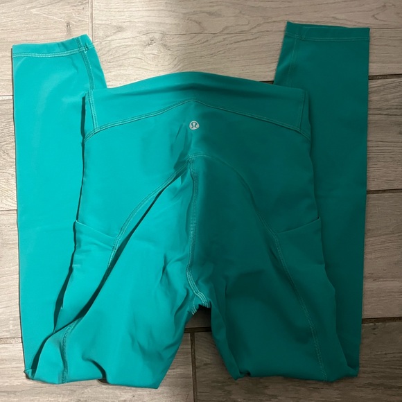 Lulu leggings green size 4 - Picture 1 of 2